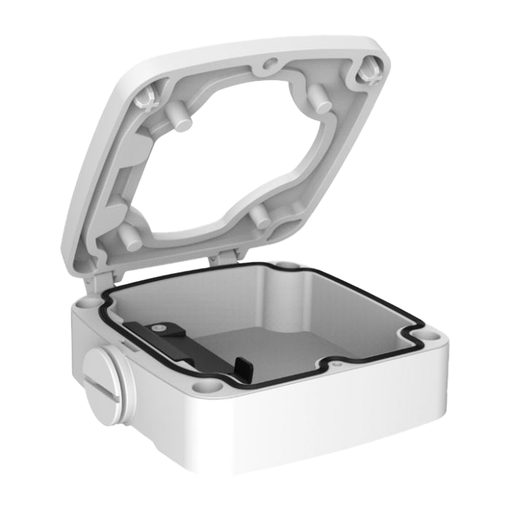 MILESIGHT MS-A62 - Caja de conexiones para cámaras Bullet - Color blanco - Fabricada en plástico - Permite situar el paso interno de cableado en su interior - 134 mm (Al) x 126 mm (Al) x 40 (Fo) mm - imagen 2