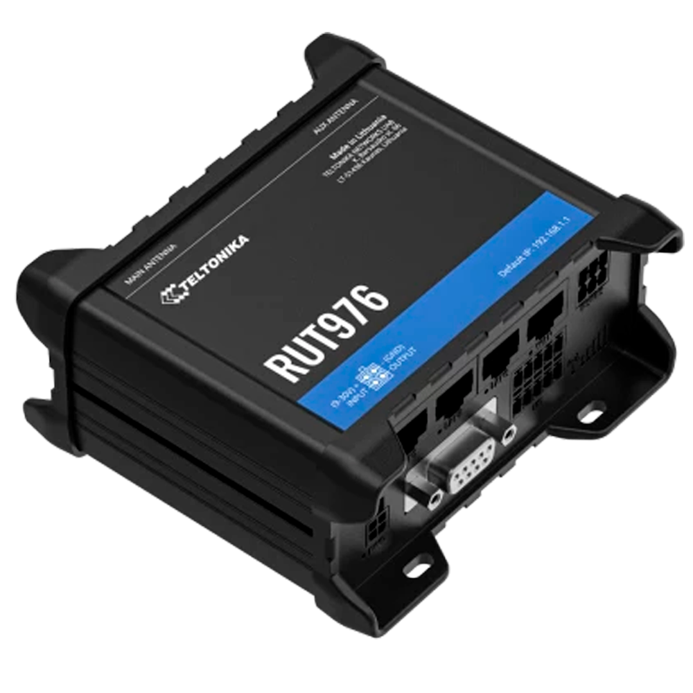 TELTONIKA TK-RUT976 - Router Industrial 5G RedCap y 4G LTE Cat 4 - Interfaces seriales RS232 y RS485 integradas - Resiliencia con Dual SIM y soporte de eSIM - Posicionamiento GNSS (GPS, GLONASS, etc.) - Entradas/Salidas digitales y analógicas - Ranura Mic - imagen 2