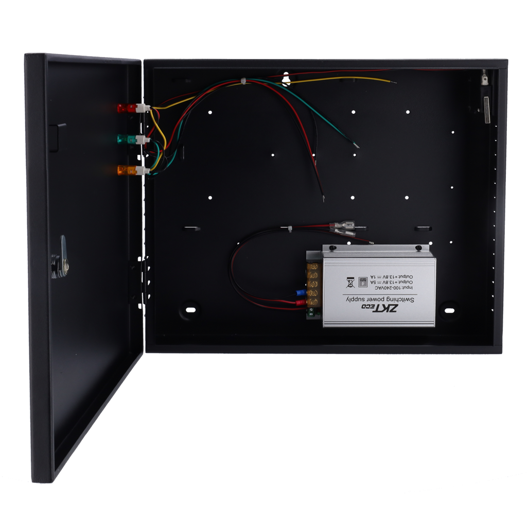 ZKTECO ZK-INBIO-BOX - Caja para controladora - Compatible con controladoras INBIO Series - Tamper de apertura - Cierre con llave - Fuente de alimentación | Espacio para batería - Indicadores LED de estado - imagen 2