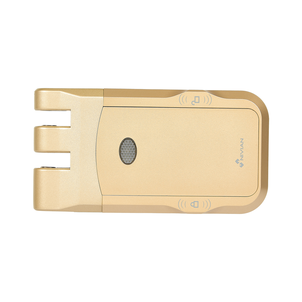 NIVIAN NVS-SMARTBOLT-GOLDEN - Cerrojo invisible WiFi - Apertura por mando a distancia y APP - Instalación en superficie en cualquier puerta - Doble motor (respaldo ante averías) - Doble batería (respaldo de principal) - Cierre automático con sensor de pue - imagen 2