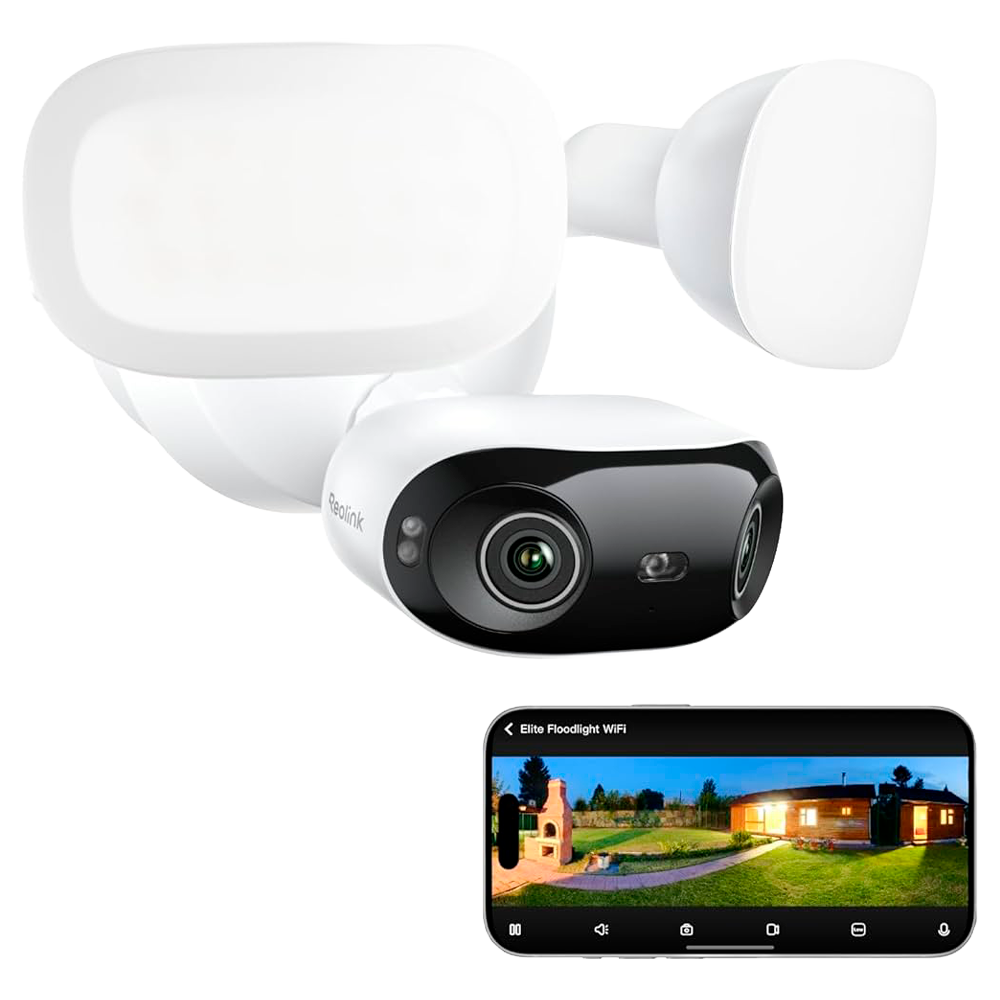 REOLINK RL-F751W - Reolink Camara Dual WiFi Floodlight F751W IA - 8MP (5120x1440) | Visión 180º Doble lente - Focos de Iluminación de 3000 Lumens - Deteccion PIR Personas / Vehículos / Mascotas - Audio Bidireccional / Ranura MicroSD - Apta para exterior - imagen 2