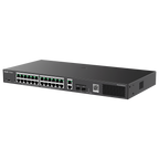 REYEE RG-ES228GS-P - Ruijie Reyee Cloud Managed L2 Switch - 28 Puertos Totales (24 PoE+ / 2 Uplink / 2 SFP) - Enlaces de fibra SFP para distancias extensas - Potencia PoE+ brutal de 30W / Presupuesto 370W - Sistema PoE Watchdog para autoreinicio de cámara - imagen 2