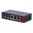 SAFIRE SF-POE-EXT0604-60 - Extensor PoE Safire. - Soporta estándares modernos IEEE 802.3af/at/bt. - Dispone de 6 puertos RJ45 (2 Uplink / 4 PoE). - Suministro de potencia masiva de hasta 60 W. - Transferencia de datos a velocidad de 10/100M. - Función int - imagen 2
