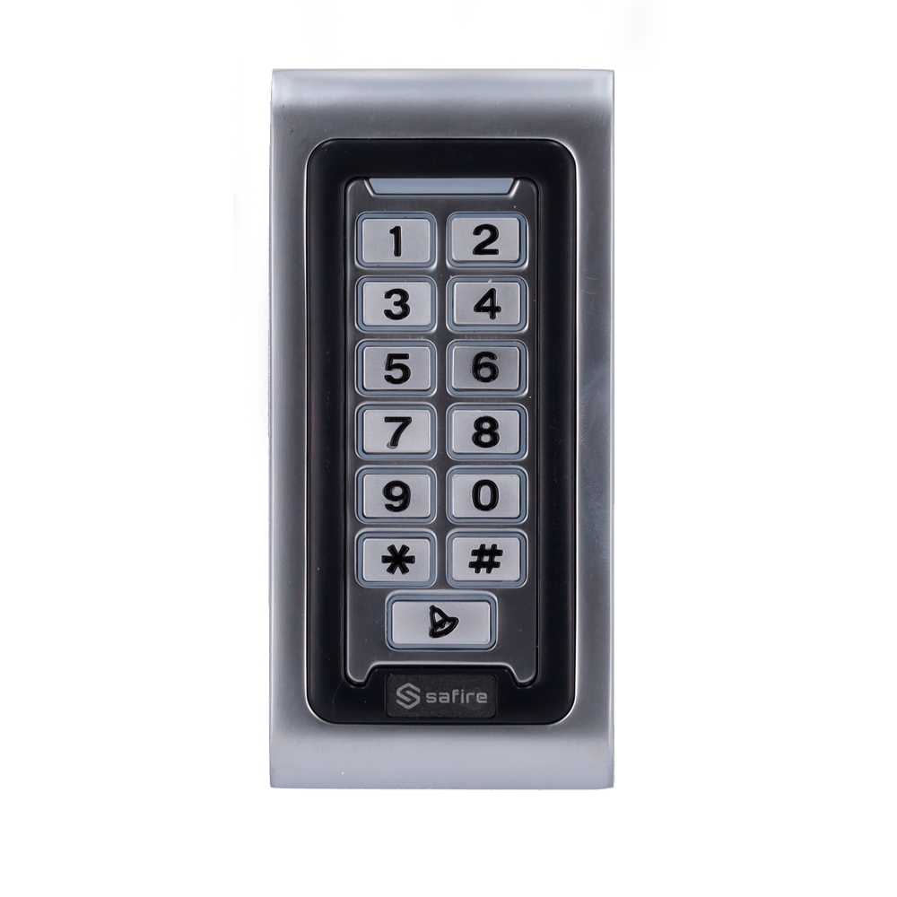 SAFIRE SF-AC103 - Control de acceso autónomo - Acceso por tarjeta EM y PIN - Salida de relé, pulsador y timbre - Wiegand 26 - Control de tiempos - Apto para exterior IP68 - imagen 2