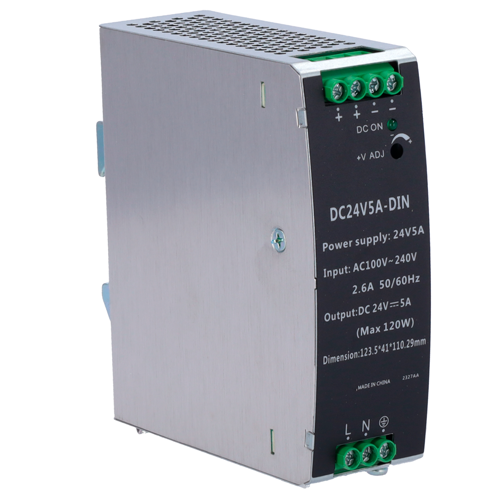 MARCA BLANCA DC24V5A-DIN - Fuente de alimentación industrial - Potencia de salida eficiente de 120W (24V / 5A) - Soporta picos máximos de hasta 180W por 10s - Amplio rango de voltaje de salida de 22.5-28V - Rendimiento térmico extremo de -40°C a 70°C - Fo - imagen 3