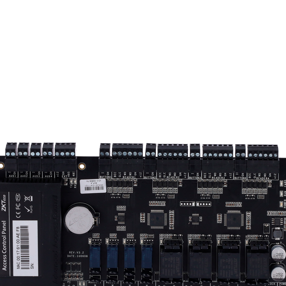 ZKTECO ZK-C3-400PRO - Controladora de acceso - Tarjeta, QR o PIN - Comunicación TCP/IP - 4 lectores por Wiegand - Salida de relé para 4 puertas - Software Accesos: ZKBioCV - imagen 3