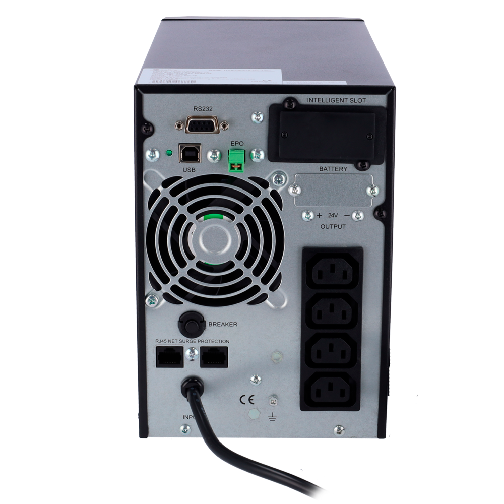 KSTAR UPS3000VA-ON-4IEC - SAI online - Potencia 3000VA/2700W - Entrada 200~240 Vac / Salida 200~240 Vac - 4 salidas backup tipo IEC protegidas - Tiempo de recarga 4~5 h - 6 baterías de plomo-ácido selladas (incluidas) - imagen 3