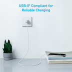 ANKER ANK-322-USBA-USBC-90-W - Anker - Cable USB2.0 - USB-A a USB-C - Cable de nylon trenzado - Longitud 0.9m - Carga rápida hasta 15W | Color blanco - imagen 3
