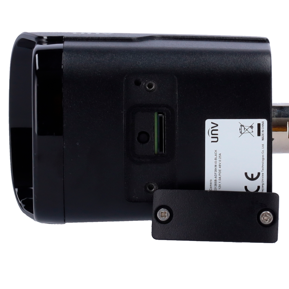 UNIVIEW UV-IPC2124SB-ADF28KM-I0-BLACK - Cámara Bullet IP Uniview - Gama Prime - 4 MP | Lente 2.8 mm | microSD 512 GB - IR 40 m | WDR 120 dB - Light Hunter | Conteo - PoE | UMD | SIP | IP67 | Color negro - Botón de reset | Micrófono incorporado - imagen 3