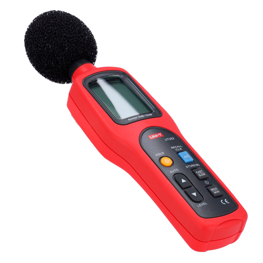 UNI-T UT352 - Medidor de nivel de sonido - Apto para medida industrial y alta presión - Capta ruido hasta 130 dB con rápida respuesta - Display LCD retroiluminado | Memoria - Diseño ergonómico, ligero con interfaz intuitiva - Apagado automático - imagen 3