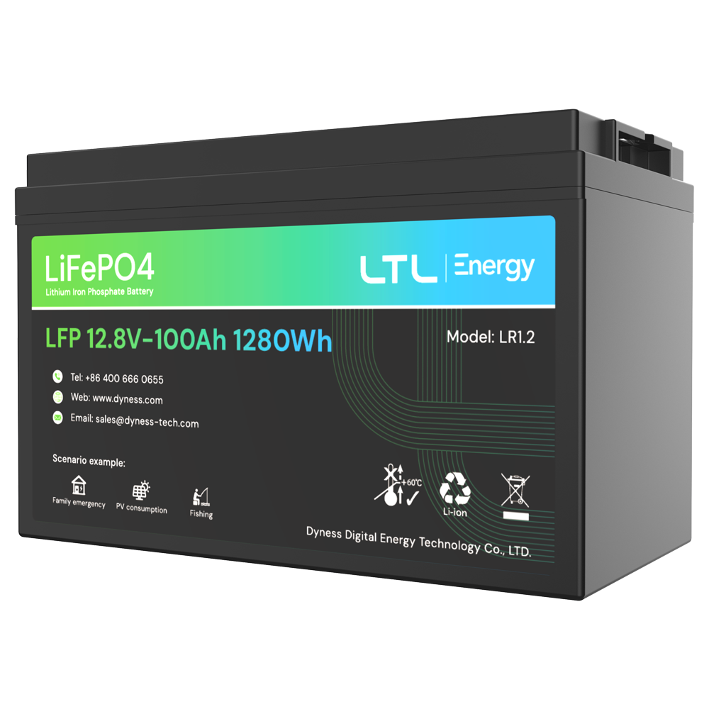 DYNESS DY-AR-1200 - Batería estacionaria - Capacidad 1280Wh - LiFePO4 12V / 100Ah - 3000 ciclos de vida - Hasta 16 unidades en paralelo - IP 65 - imagen 3