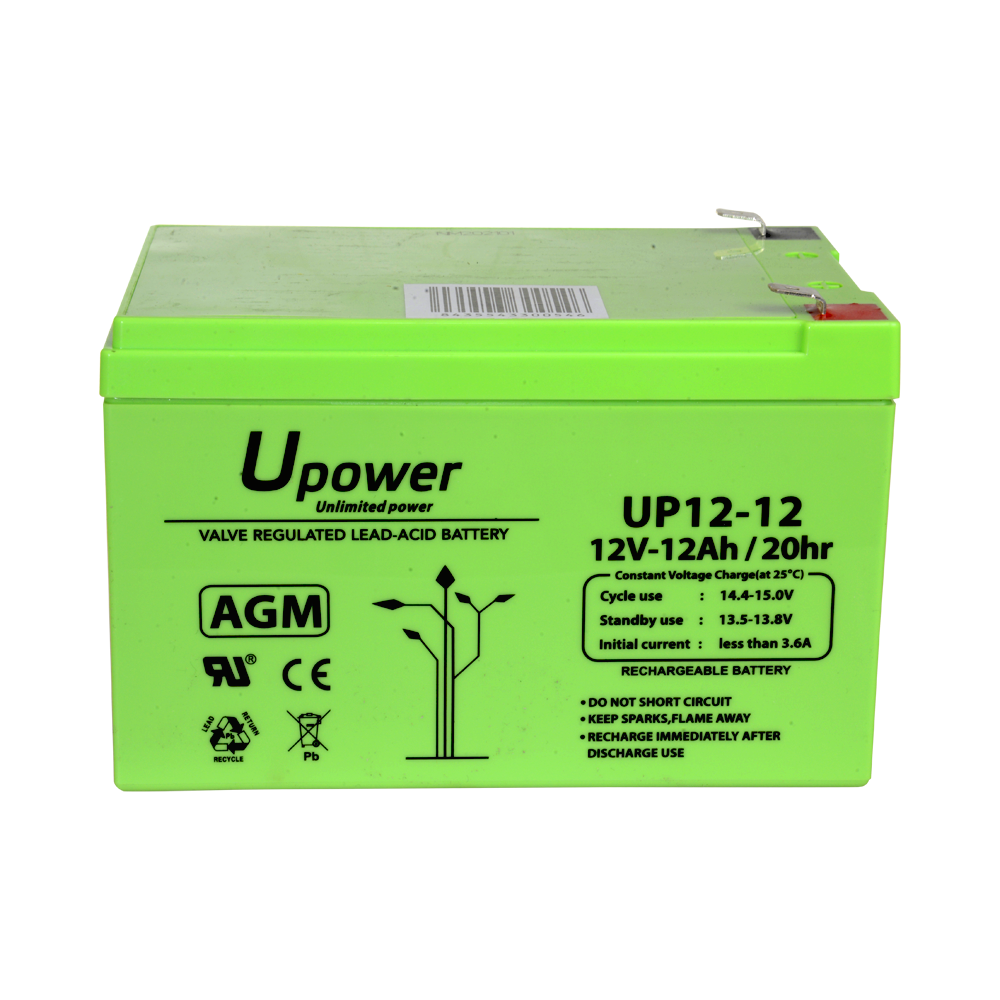 UPOWER BATT-1212-U - Upower - Batería recargable - Tecnología plomo ácido AGM - Voltaje 12 V - Capacidad 12.0 Ah - 101 x 151 x 98 / 3800 g - Para respaldo o uso directo - imagen 3