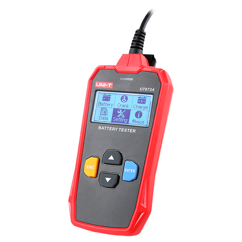 UNI-T UT673A - Tester de baterías - Mide capacidad, voltaje, resistencia y estado - Testeo de carga y arranque de baterías 12V/24V - Apto para testear hasta 10 tipos de baterías - imagen 3