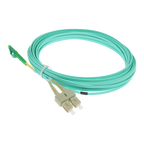 SAFIRE SF-LC-APC-SC-UPC-OM4-DX-10M - Cable de conexión de fibra óptica dúplex - Fibra multimodo OM4 de alta velocidad - Conectores híbridos LC APC y SC UPC - Longitud exacta de 10 metros - Cubierta exterior LSZH color Aqua - Compatibilidad de uso genérica - imagen 3