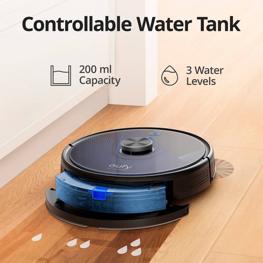 EUFY-CLEAN-ROBOVAC-L35-HYBRID - Robot Aspirador Eufy by Anker - Potencia máxima de 3200 Pa - Capacidad del depósito 330 ml Polvo, 200 ml Agua - Tecnología BoostIQ™️ / Navegación láser iPath - Mapas Varios Pisos - Compatible con Amazon Alexa y asistente Go - imagen 3