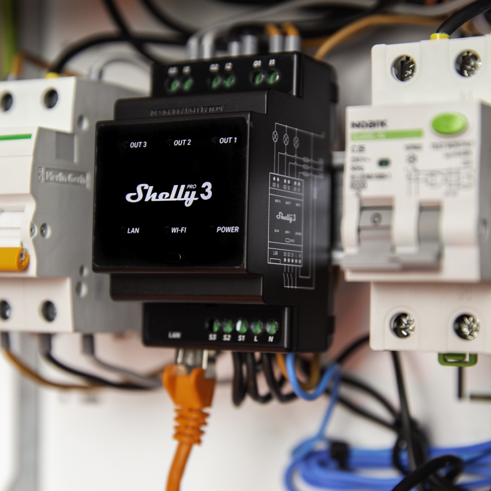 SHELLY SH-PRO-3 - Relé Shelly Pro 3 - Controlador Inteligente Carril DIN - Relé de 3 canales Independientes / Contacto Seco - WiFi 2.4GHz / Bluetooth / LAN - Soporta A C110-240V / DC 30V - Compatible con Alexa y Google - imagen 3