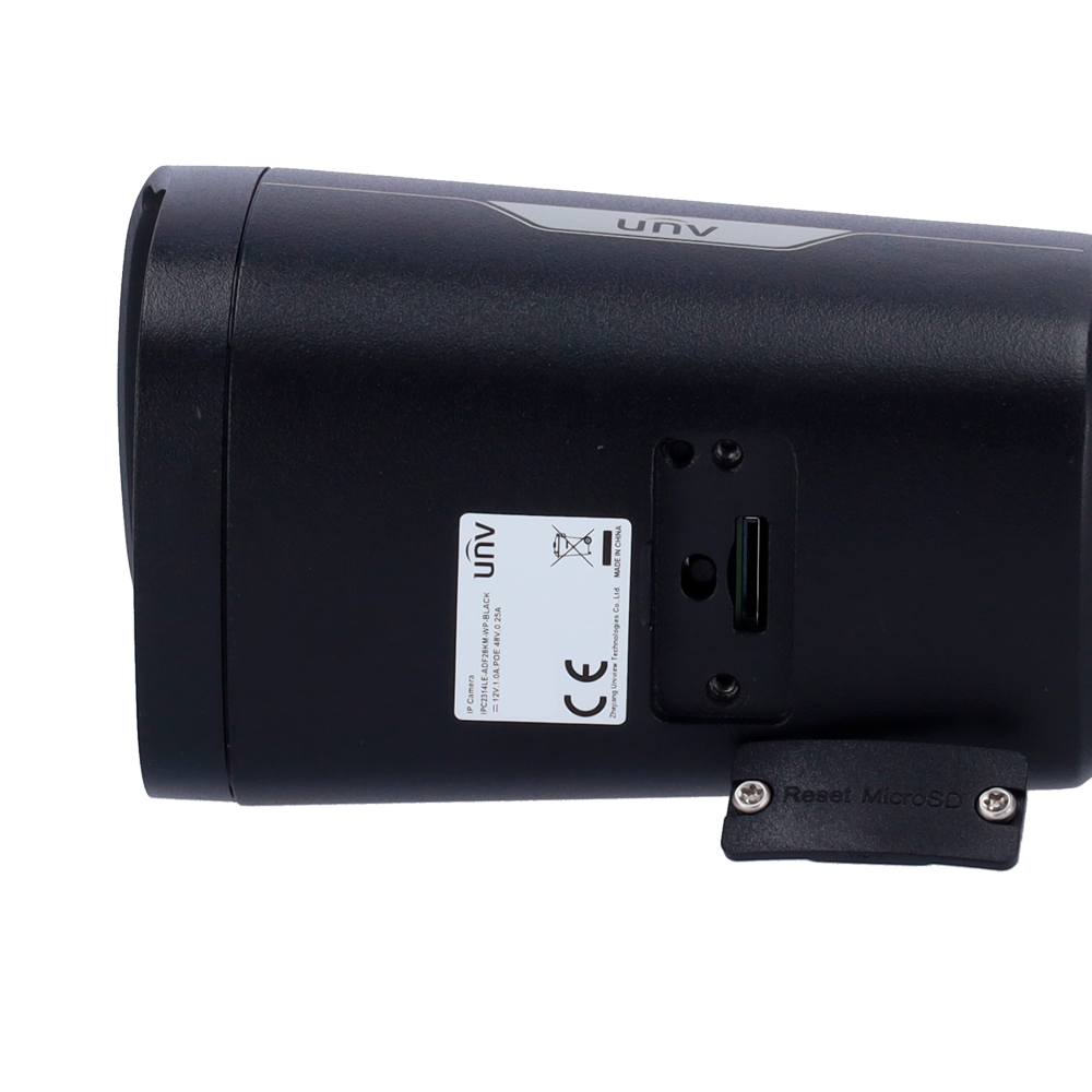 UNIVIEW UV-IPC2318LE-ADF28KM-WP-BLACK - Cámara Bullet IP Uniview - Gama Easy - 8 MP | Lente 2.8 mm | microSD 512 GB - Luz blanca 30 m | WDR 120 dB - Color Hunter con tecnología WISE-ISP - PoE | UMD | SIP Lite | IP67 - Botón de reset | Micrófono incorporad - imagen 3