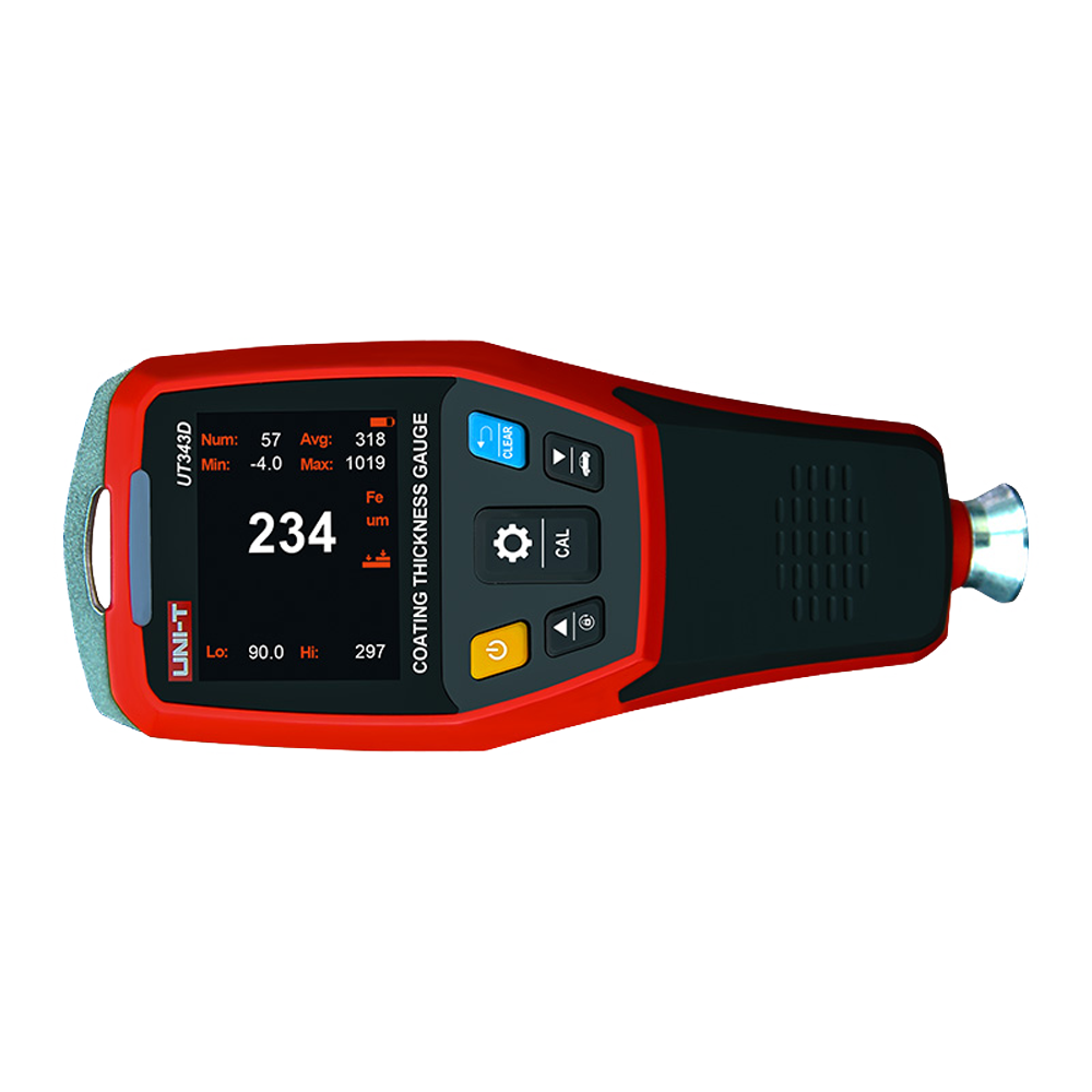 UNI-T UT343D - Medidor de espesor de revestimiento - Apto para materiales ferrosos y no ferrosos - Medición continua y puntual - Almacenamiento de datos | Conexión USB con PC - Apagado automático - Conexión a PC - imagen 3