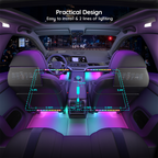 GOVEE GV-CAR-H7090-RGBIC - Luces Led para interior de coche - Wi-Fi 2.4 GHz + Bluetooth - Color segmentado - Intensidad 260 lúmenes - Homekit / Alexa / Google Home - Para interior - imagen 3