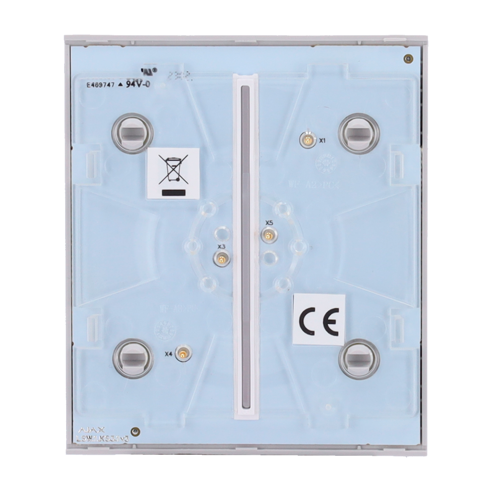 AJAX AJ-CENTERBUTTON-2G-FOG - Panel táctil para interruptor de luz doble - Compatible con AJ-LIGHTCORE-2G - Retroiluminación LED - Panel táctil central sin contacto - Color niebla - Ajax - LightSwitch CenterButton - imagen 3