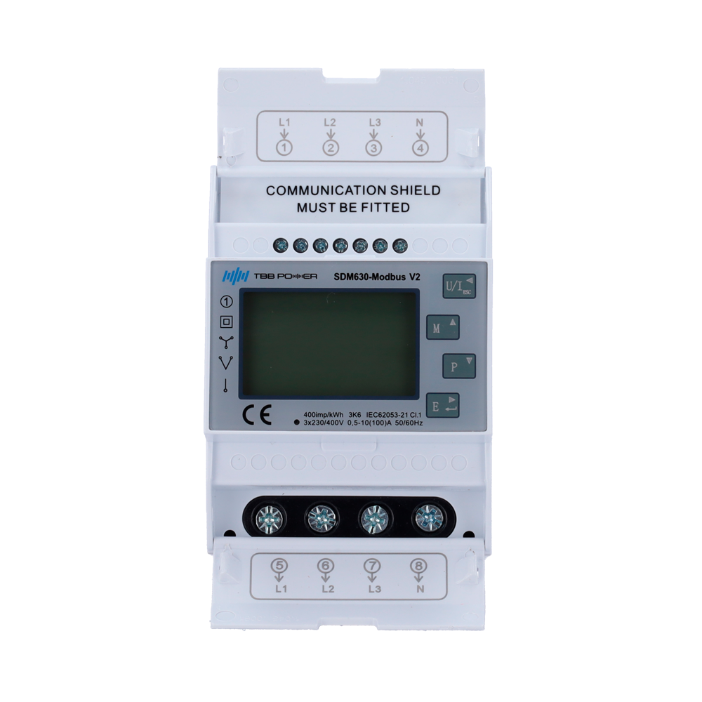 TBB-SDM-630 - Smart Meter TBB - Trifásico | Bidireccional - Compatible con inversor Riio SUN II - Montaje en carril DIN - Para sistemas trifásicos conectados a red - imagen 3