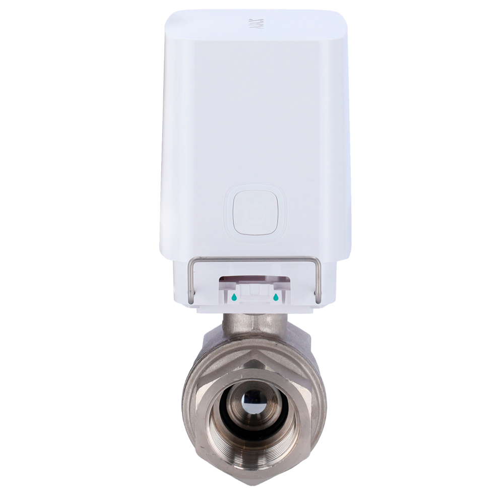 AJAX AJ-WATERSTOP-1-W - Electroválvula de cierre de agua - Válvula Bonomi de 1" (DN 25) - Compatible con tuberías de agua caliente y fría - Cierre de la válvula en menos de 5 segundos - Admite escenarios de automatización - Alimentación 4 baterías CR - imagen 3