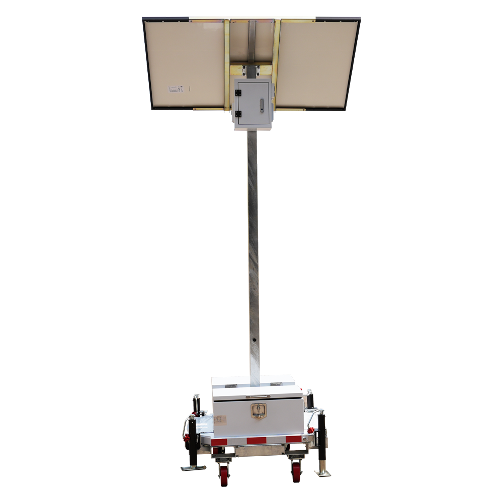SAFIRE TRAILER-3KWH-440W-3M - Torre estacionaria CCTV de alta capacidad - Capacidad 2.944 Wh | Placa 440W | Litio - Protección para exterior y corrosión IP65 - Listo para despliegue en perimetral y obras - MPPT Epeever - NO INCLUYE MONTAJE - imagen 3