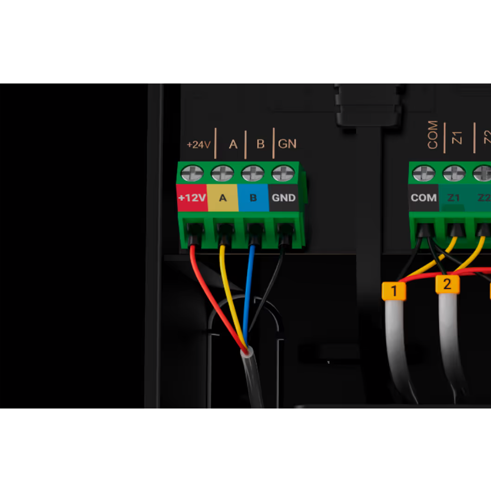 AJAX FIBRA-MULTITRANSMITTER-NOCASE - Expansor de zonas cableadas Grado 3 - Protocolo Fibra - Hasta 18 entradas cableadas - Alarma configurable NC, NO, EOL, 2EOL, 3EOL - Doble tamper anti-apertura - Doble salida de alimentación 12V / 1A - imagen 3