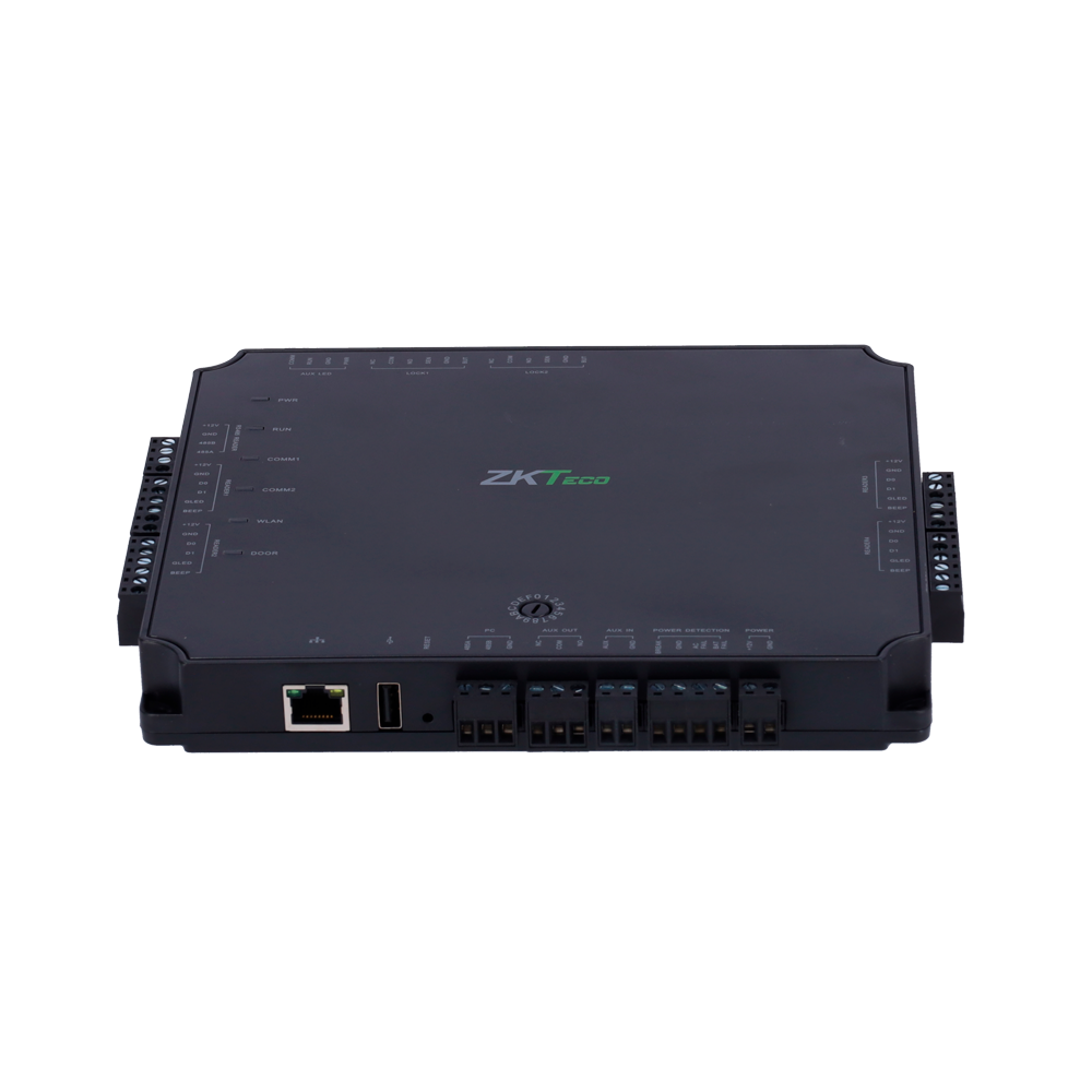 ZKTECO ZK-ATLAS-200 - Controladora de acceso PoE - Tarjeta, QR o PIN - TCP/IP | Conexión con controladora esclava - 4 lectores por Wiegand | 4 lectores por OSDP - Salida de relé para 2 puertas - Software ATLAS Embebido | APP móvil - imagen 3