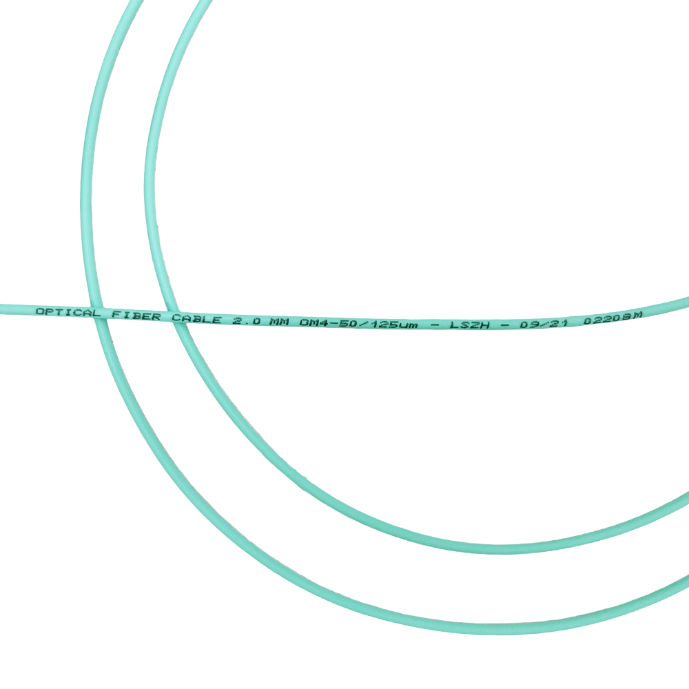 SAFIRE SF-LC-APC-OM4-0015M-D20-A - Pigtail de fibra óptica simplex - Fibra multimodo OM4 de alta velocidad - Conector LC con pulido APC - Grosor de cable estándar de 2.0 mm - Longitud exacta de 1.5 metros - Cubierta exterior LSZH color Aqua - imagen 3