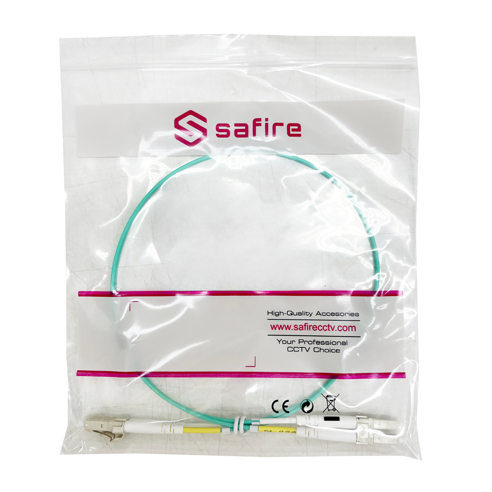 SAFIRE SF-LC-UPC-LC-UPC-OM4-DX-2M-A - Cable de conexión de fibra óptica - Fibra multimodo OM4 de alta velocidad - Conectores LC UPC en formato dúplex - Longitud exacta de 2 metros - Cubierta exterior LSZH segura - Compatibilidad de uso genérica - imagen 3