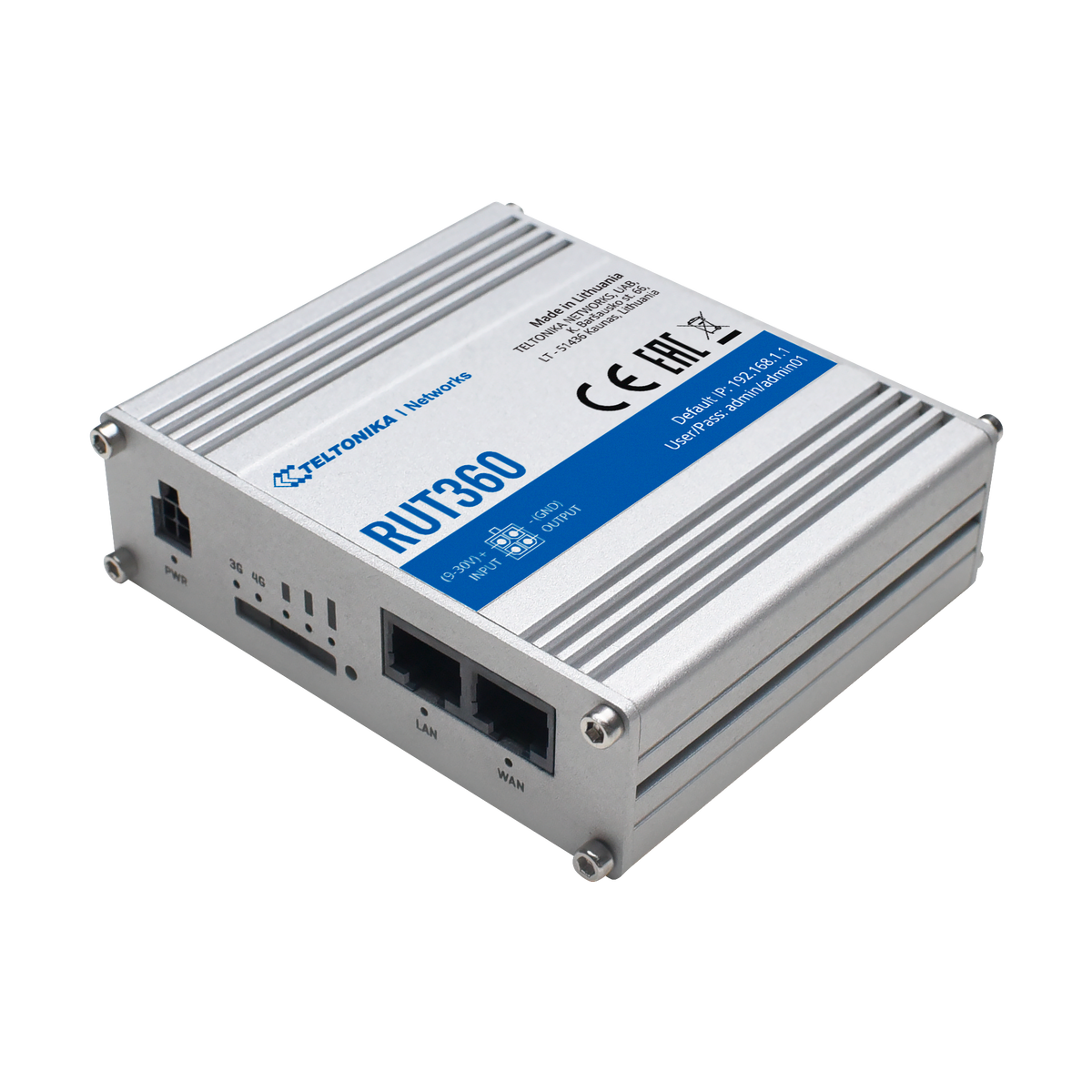 TELTONIKA TK-RUT360 - Router Industrial 4G LTE Cat 6 hasta 300 Mbps - Conectividad Wi-Fi 4 (802.11 b/g/n) - 2 puertos Ethernet 10/100 Mbps (WAN/LAN) - Diseño compacto y robusto en carcasa de aluminio - Seguridad avanzada: Firewall y múltiples VPN - Soport - imagen 3