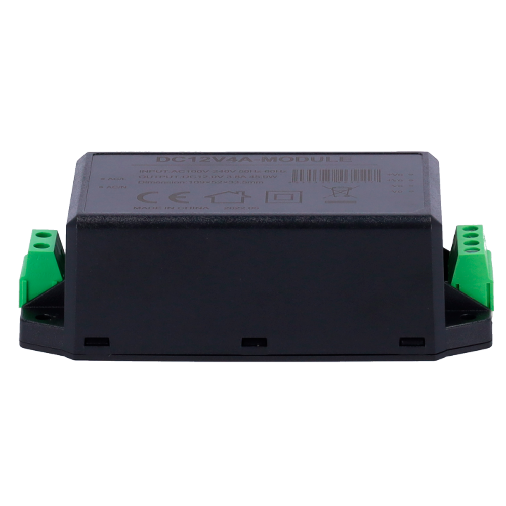 MARCA BLANCA DC12V4A-MODULE - Adaptador de Corriente - Salida DC 12 V 3.8 A - Entrada AC100-240 V 50/60 HZ - 109 x 52 x 33.5 mm - Protección: Sobrecarga/Sobrevoltaje - Color negro - imagen 3
