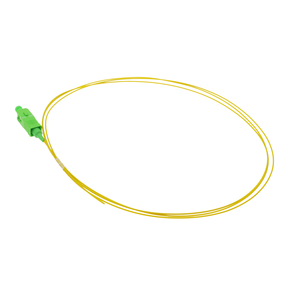 SAFIRE SF-SC-APC-OS2-0015M-D09-Y - Pigtail de fibra óptica simplex - Fibra monomodo G657A2 de alto rendimiento - Conector SC con pulido APC - Diámetro ultrafino de 0.9 mm (tight buffer) - Longitud exacta de 1.5 metros - Cubierta exterior LSZH color amaril - imagen 3