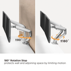 BRATECK LUMI LDT63-C024-SILVER - Brazo para dos monitores - Instalación en mesa - Peso soportado 9 Kg/Brazo - imagen 3