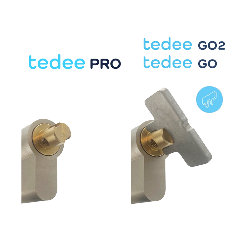 TEDEE-CYLINDER-MODULAR-EXXO - Cilindro regulable alta seguridad doble embrague - Anti-bumping, ganzúa, taladro y rotura - Apto para TEDEE-PRO y TEDEE-GO2 - Sistema de 7 pitones activos - Dimensiones desde 31 x 31 mm a 62 x 62 mm - Incluye 5 llaves físicas - imagen 3
