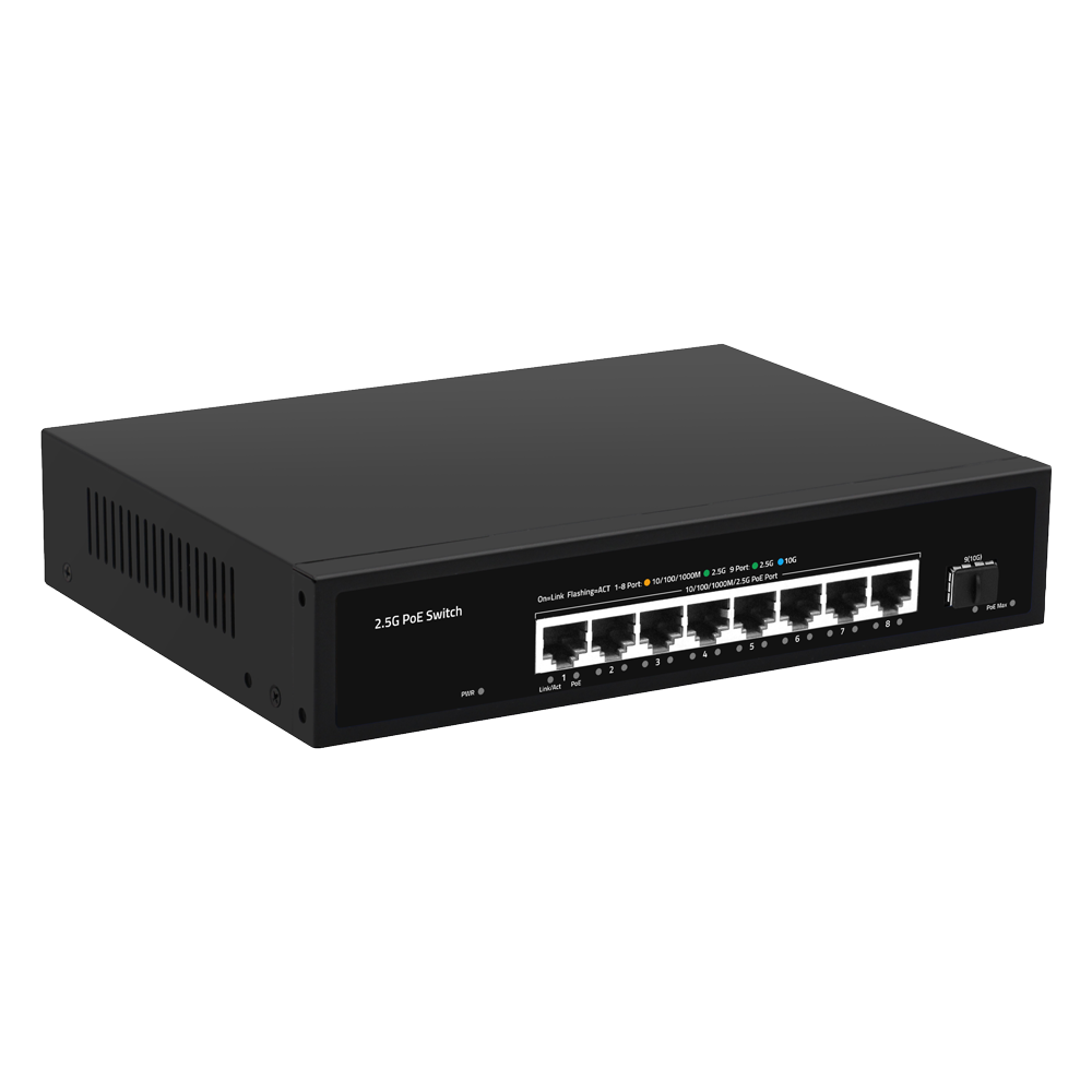 MARCA BLANCA SW98HIPOE-2AZXF-150-V2 - Switch PoE Multigagibit 2,5Gbps - 8 puertos PoE + 1 Uplink SFP 10G - Velocidad de puertos 2,5/1Gbps - 8 Puertos PoE+ 30W - PoE Watchdog - Hasta 150W Potencia PoE total - imagen 3