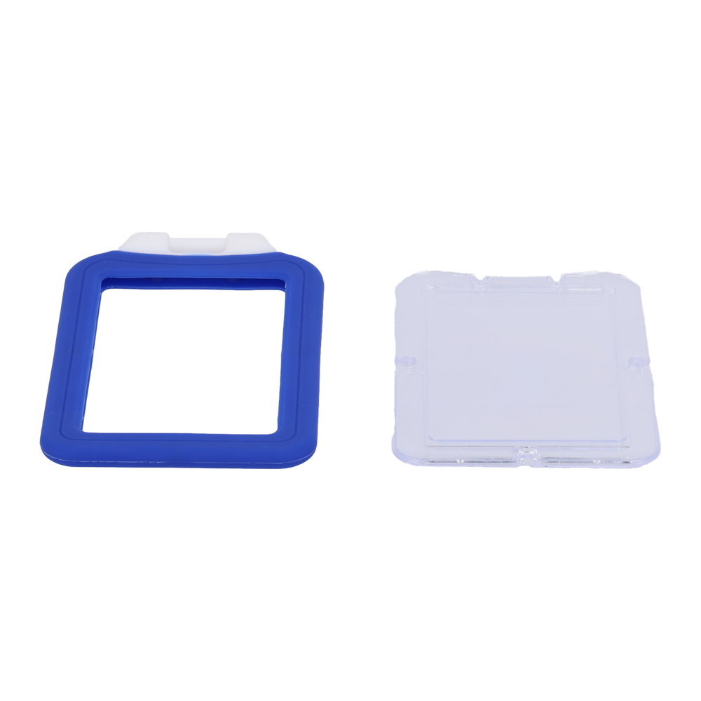 MARCA BLANCA CARD-HOLDER-V-BLUE - Porta-tarjetas RFID - Disposición vertical - Formato CR80: 54 (An) × 85 (Al) mm - Láminas de plástico protectoras - Fabricado en silicona - Color azul - imagen 3