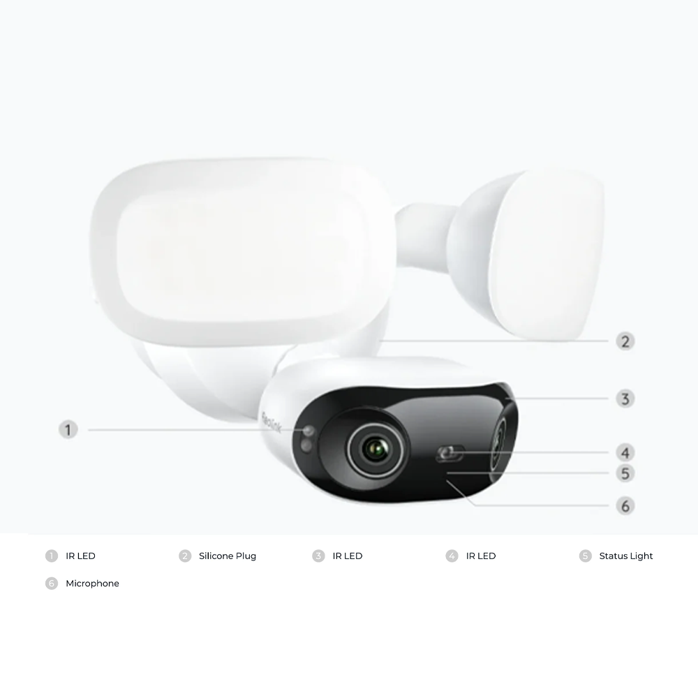 REOLINK RL-F751W - Reolink Camara Dual WiFi Floodlight F751W IA - 8MP (5120x1440) | Visión 180º Doble lente - Focos de Iluminación de 3000 Lumens - Deteccion PIR Personas / Vehículos / Mascotas - Audio Bidireccional / Ranura MicroSD - Apta para exterior - imagen 3