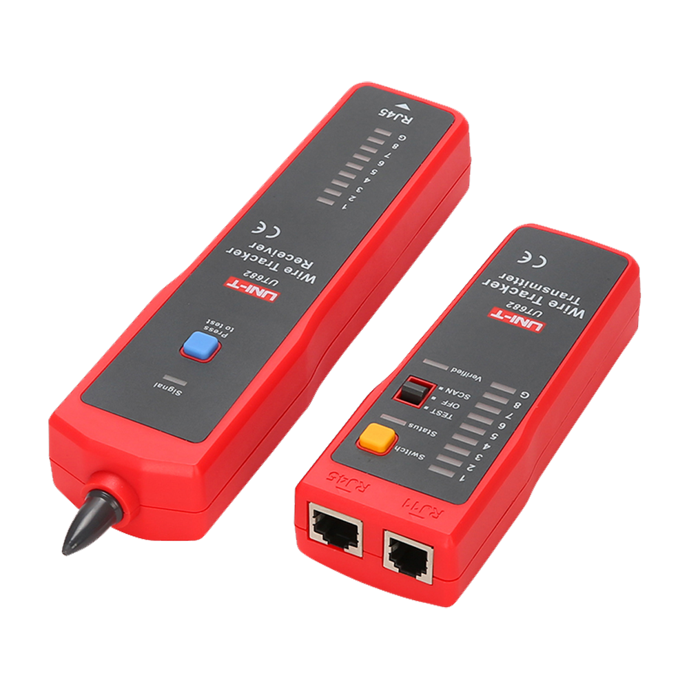 UNI-T UT682 - Tester de cables - Comprobación de estado cables RJ45/RJ11 - Indicador luminoso de potencia de señal - Localizador de cable roto y seguimiento en vivo - Apagado automático - imagen 3