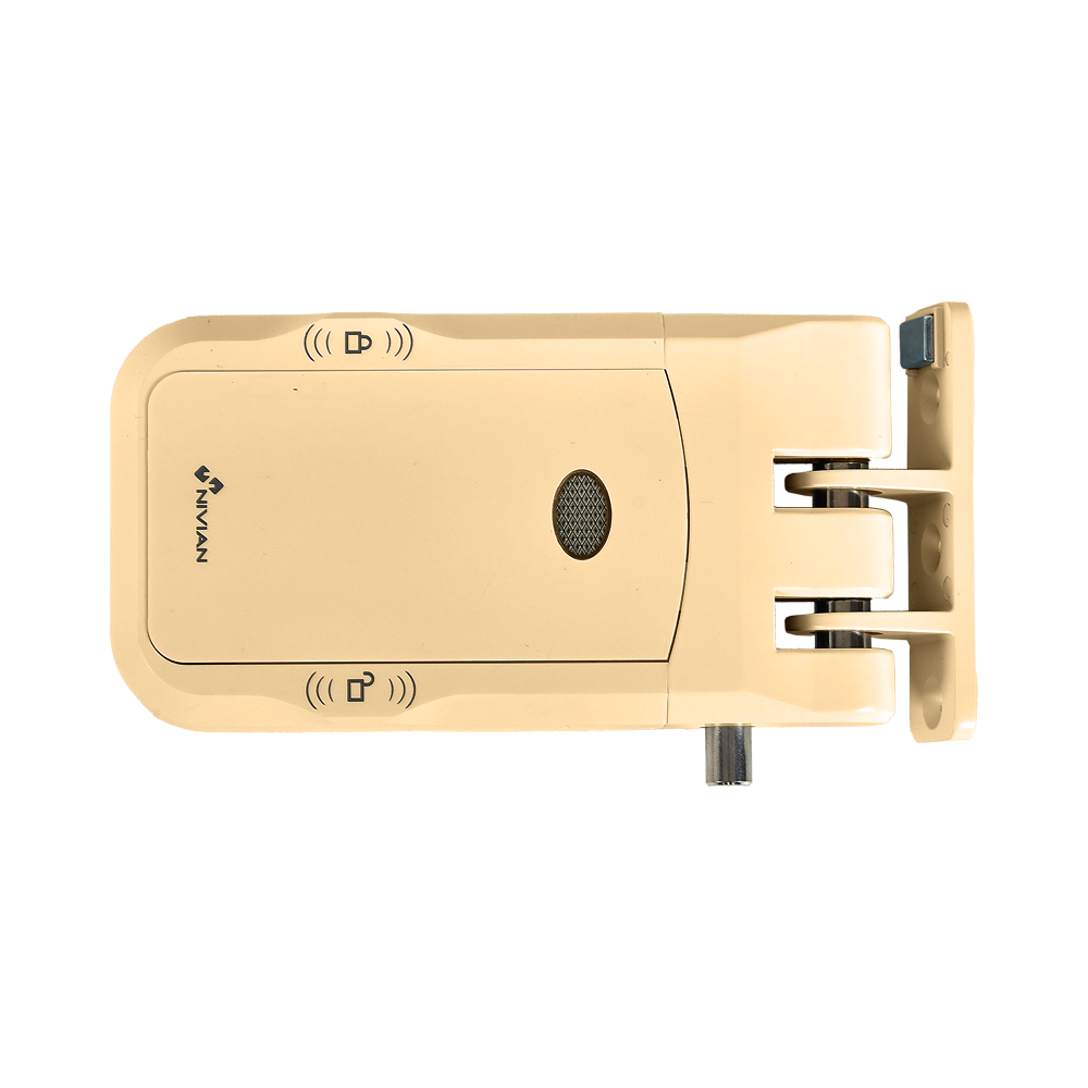 NIVIAN NVS-SMARTBOLT-GOLDEN - Cerrojo invisible WiFi - Apertura por mando a distancia y APP - Instalación en superficie en cualquier puerta - Doble motor (respaldo ante averías) - Doble batería (respaldo de principal) - Cierre automático con sensor de pue - imagen 3