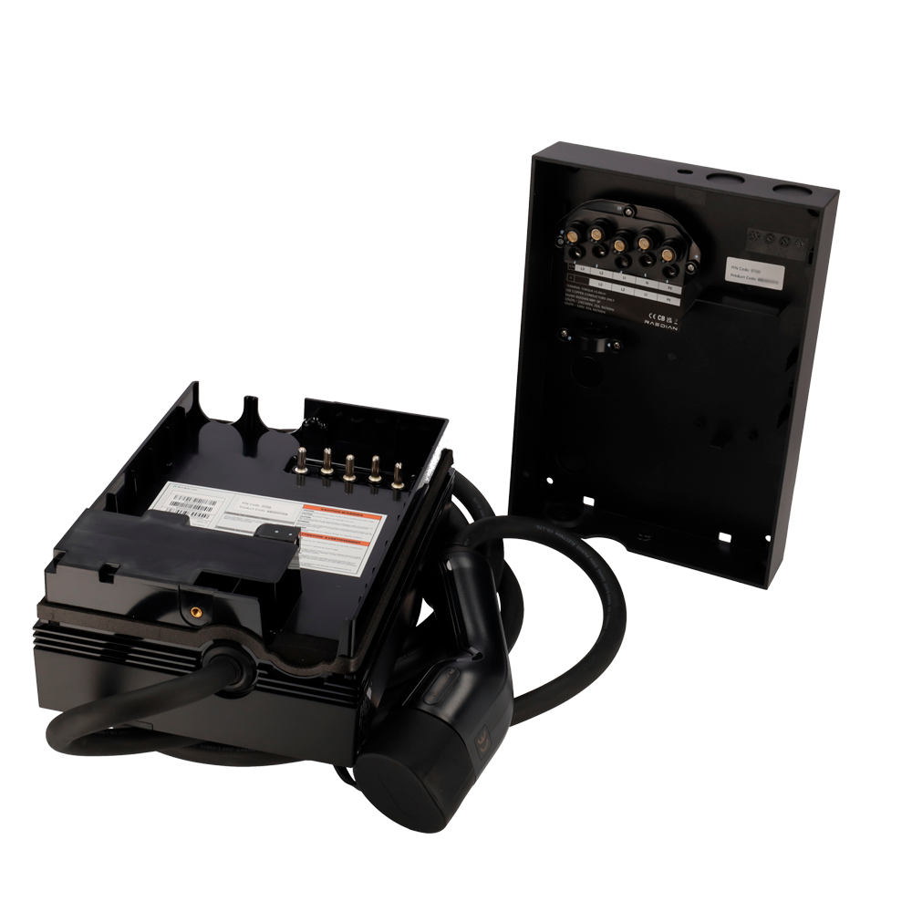 RAEDIAN RD-NEO-22-C5-GREY - Cargador para vehículos eléctricos - Potencia 22kW / 32A / Trifásica - Conector tipo 2 - Protección IP55, IK10 - Monitorización desde la APP - Color gris espacial | Cable de 5m - imagen 3