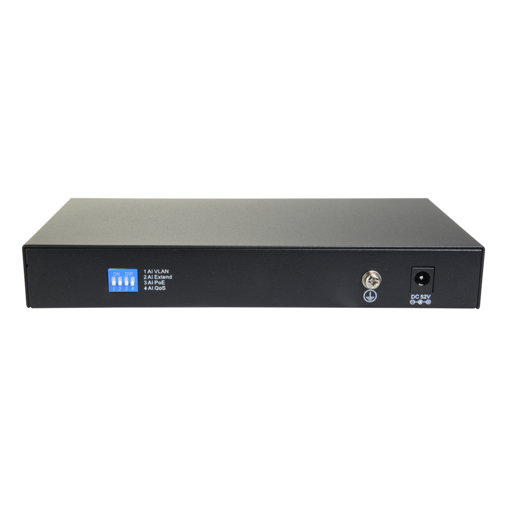 SAFIRE SF-SW1008POE-96 - Switch PoE - 8 puertos PoE + 2 Uplink RJ45 - Velocidad 10/100 Mbps - Funciones: Ai VLan/QOS/CCTV Extend/PoE - Norma IEEE802.3af (PoE) / at (PoE+) - Hasta 96W en total para todos los puertos - imagen 3