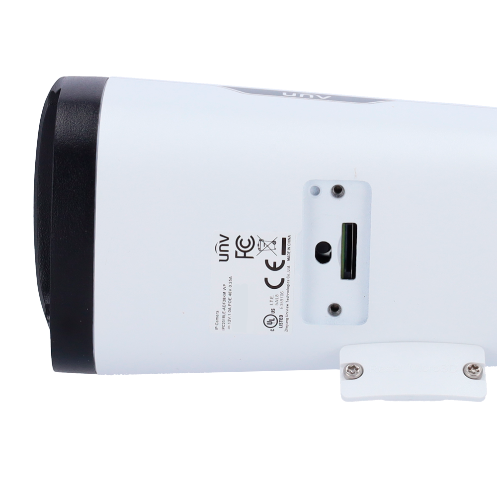 UNIVIEW UV-IPC2318LE-ADF28KM-WP - Cámara Bullet IP Uniview - Gama Easy - 8 MP | Lente 2.8 mm | microSD 512 GB - Luz blanca 30 m | WDR 120 dB - Color Hunter con tecnología WISE-ISP - PoE | UMD | SIP Lite | IP67 - Botón de reset | Micrófono incorporado - imagen 3