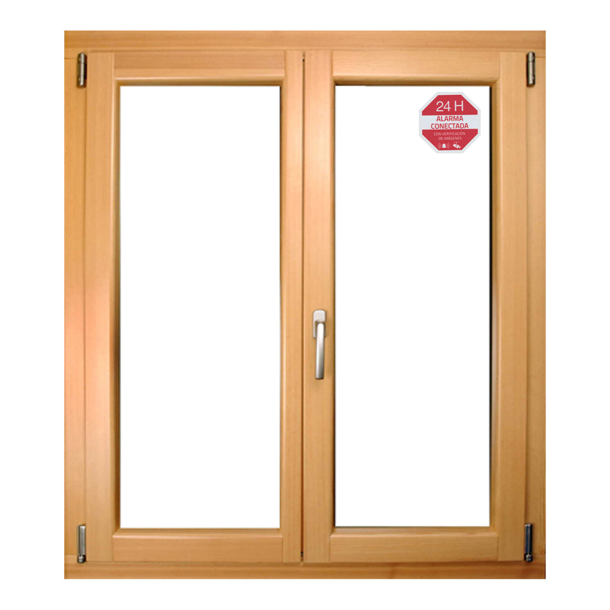 MARCA BLANCA AC-PEGATINA-ES - Pegatina de plástico - Serigrafía Alarma conectada - Vinilo impreso laminado - 65 (Al) x 65 (An) mm - Uso interior/exterior - Adhesivo por el reverso - imagen 3