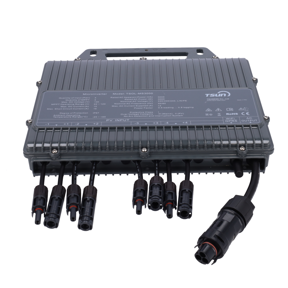 TSUN TSOL-MS3000 - TSUN Microinversor - Alta potencia 3000W - 4 entradas MPPT - Eficiencia de 97.2% - Monitorización mediante Wi-Fi - Instalación sencilla ( IP67 - imagen 3