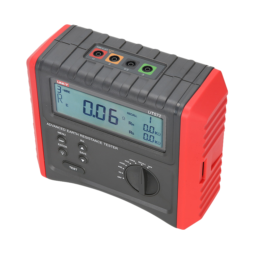UNI-T UT572 - Medidor de resistencia a tierra - Display LCD - Medición de resistencia a tierra hasta 40kΩ - Medición de resistividad del suelo de hasta 40kΩ - Almacenamiento de datos - Apagado automático - imagen 3