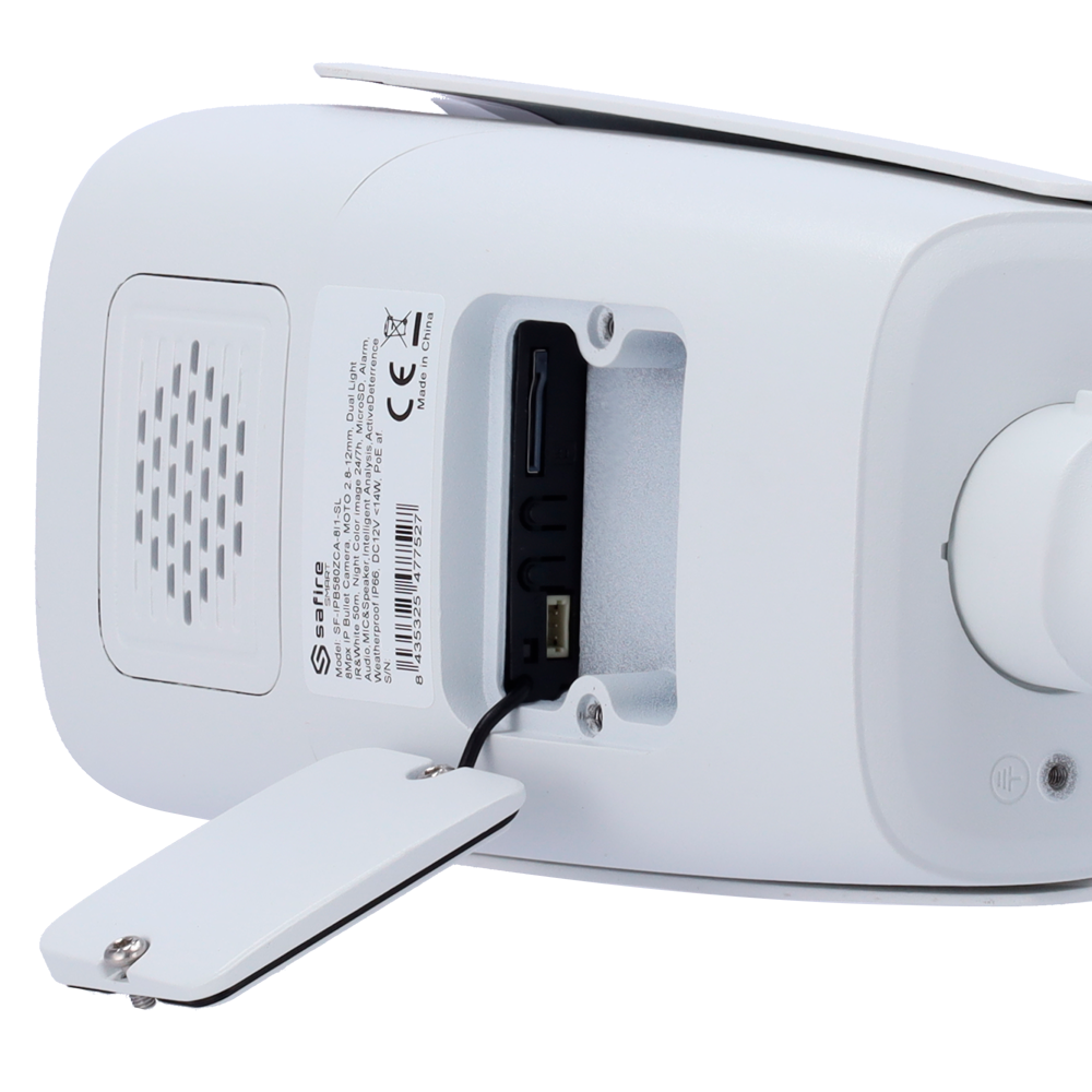 SAFIRE SMART SF-IPB580ZCA-8I1-SL - Safire Smart - Cámara Bullet IP gama I1 con Disuasión activa - Resolución 8 Megapíxel (3840x2160) - Lente 2.8-12 mm | MIC &amp; Speaker | Dual light 50m - AI: Clasificación de humano y vehículo - Impermeabilidad IP67 | P - imagen 3
