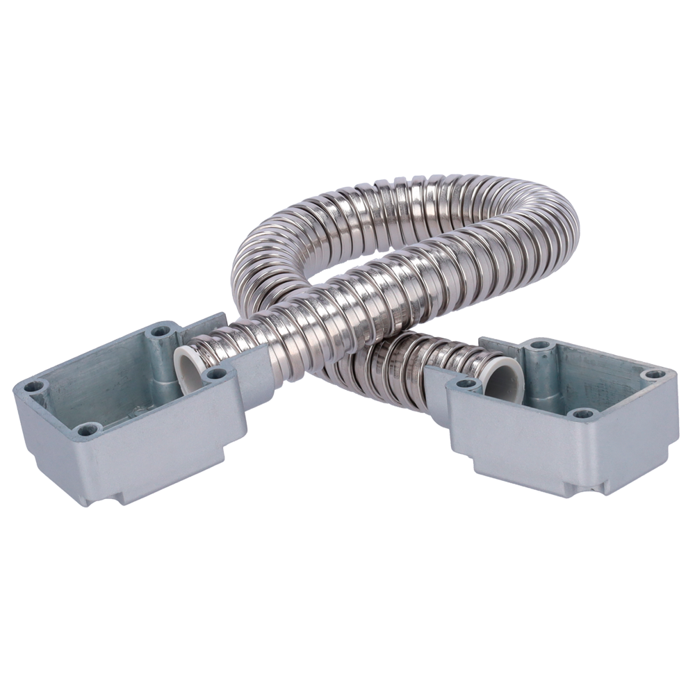 SAFIRE DOORLOOP-16-METAL - Pasacables para puertas - Tubo flexible de 16 mm de diámetro - Material metálico - Protege cables de daños - Apto para todo tipo de puertas - Medidas 500 (Al) x 40 (An) x 23 (Fo) mm - imagen 3