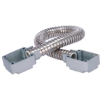SAFIRE DOORLOOP-16-METAL - Pasacables para puertas - Tubo flexible de 16 mm de diámetro - Material metálico - Protege cables de daños - Apto para todo tipo de puertas - Medidas 500 (Al) x 40 (An) x 23 (Fo) mm - imagen 3